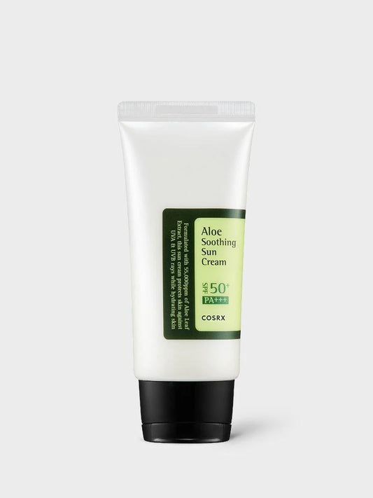 Aloe Soothing Sun Cream SPF50+ PA+++ - Hydrating Korean Sunscreen for Daily UV Protection