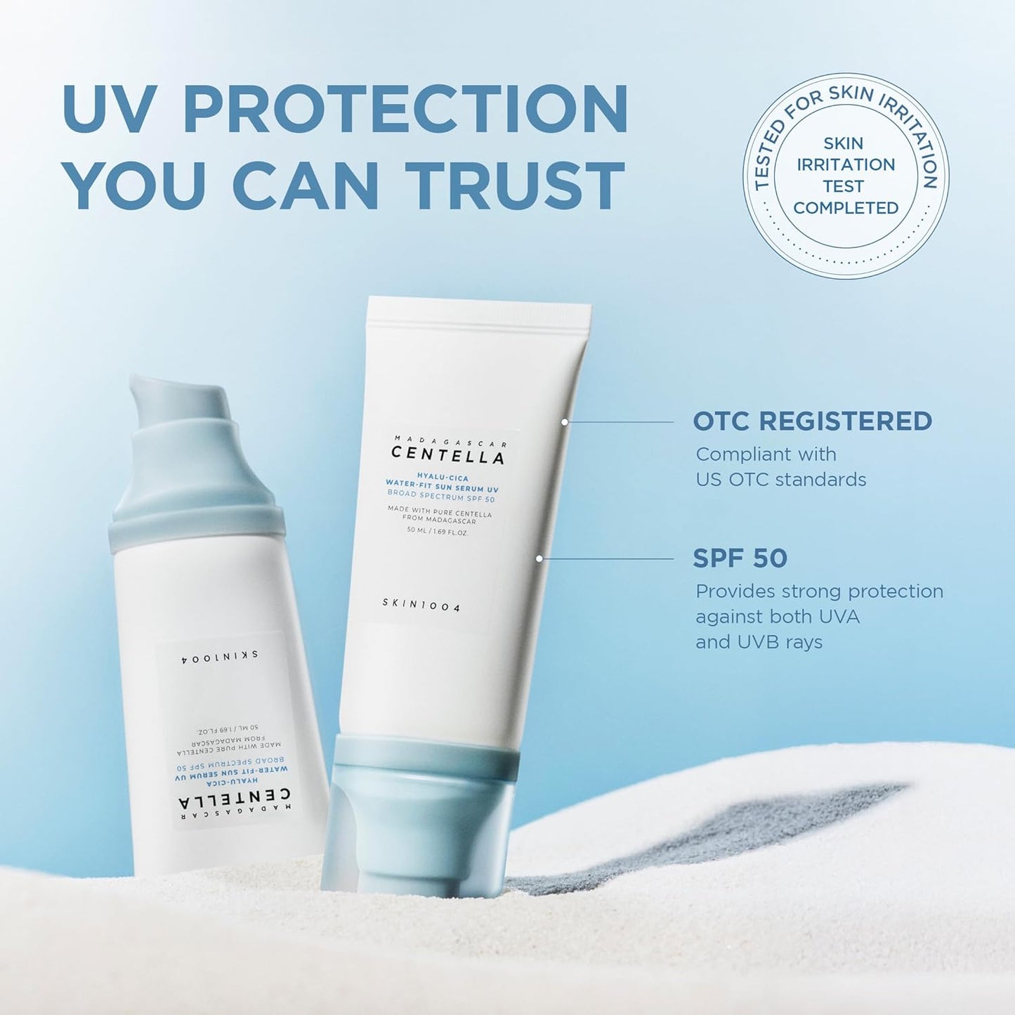 Hyalu-Cica Water-Fit Sun Serum SPF50+ PA++++